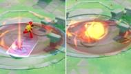 Armarouge using the Fire Spin + Flame Charge combo in the game (Image via The Pokemon Company)